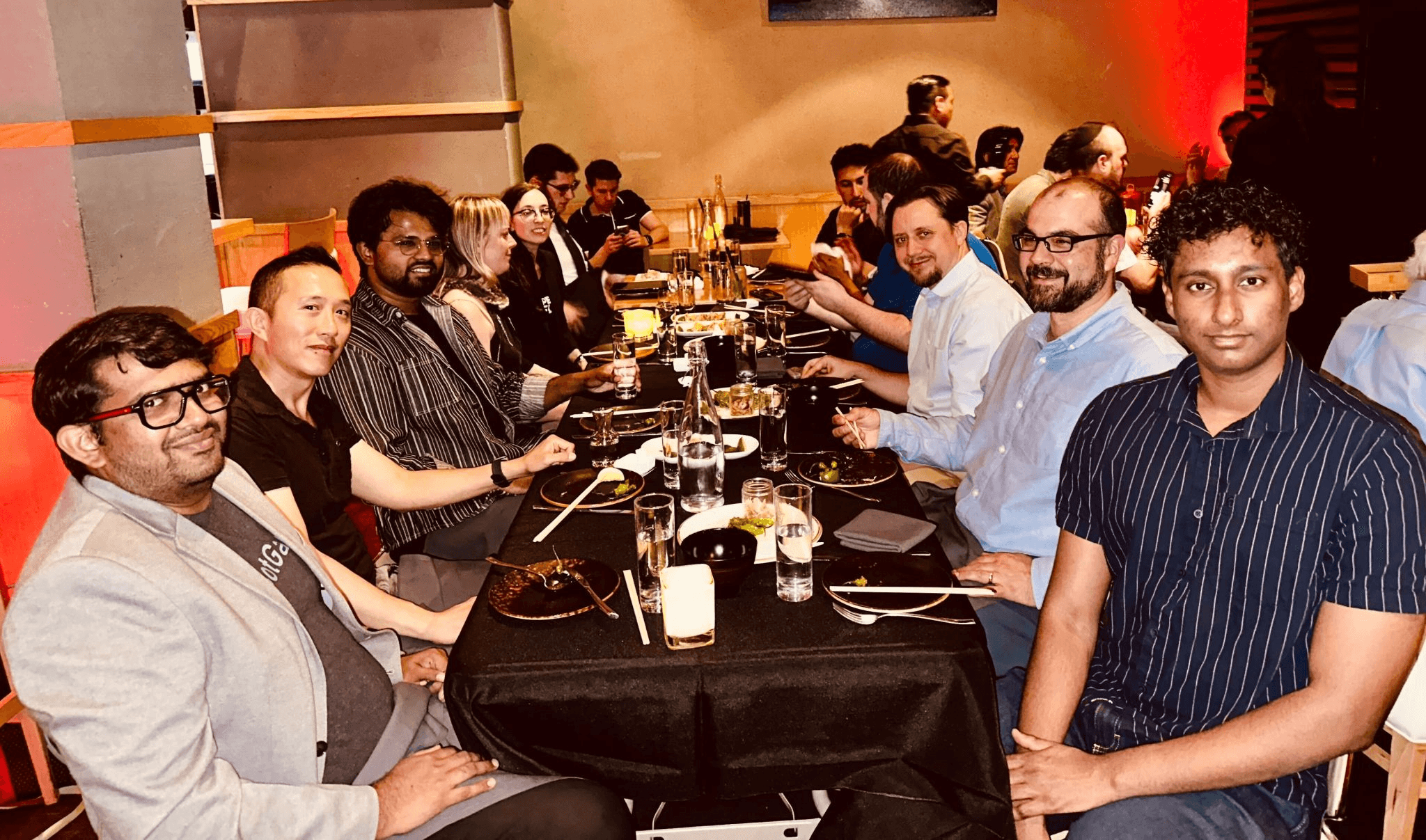 Engineering leaders seated together at a past BotGauge dinner
