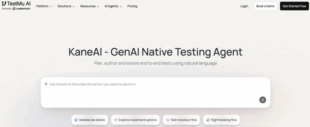 Kane AI - AI testing tool