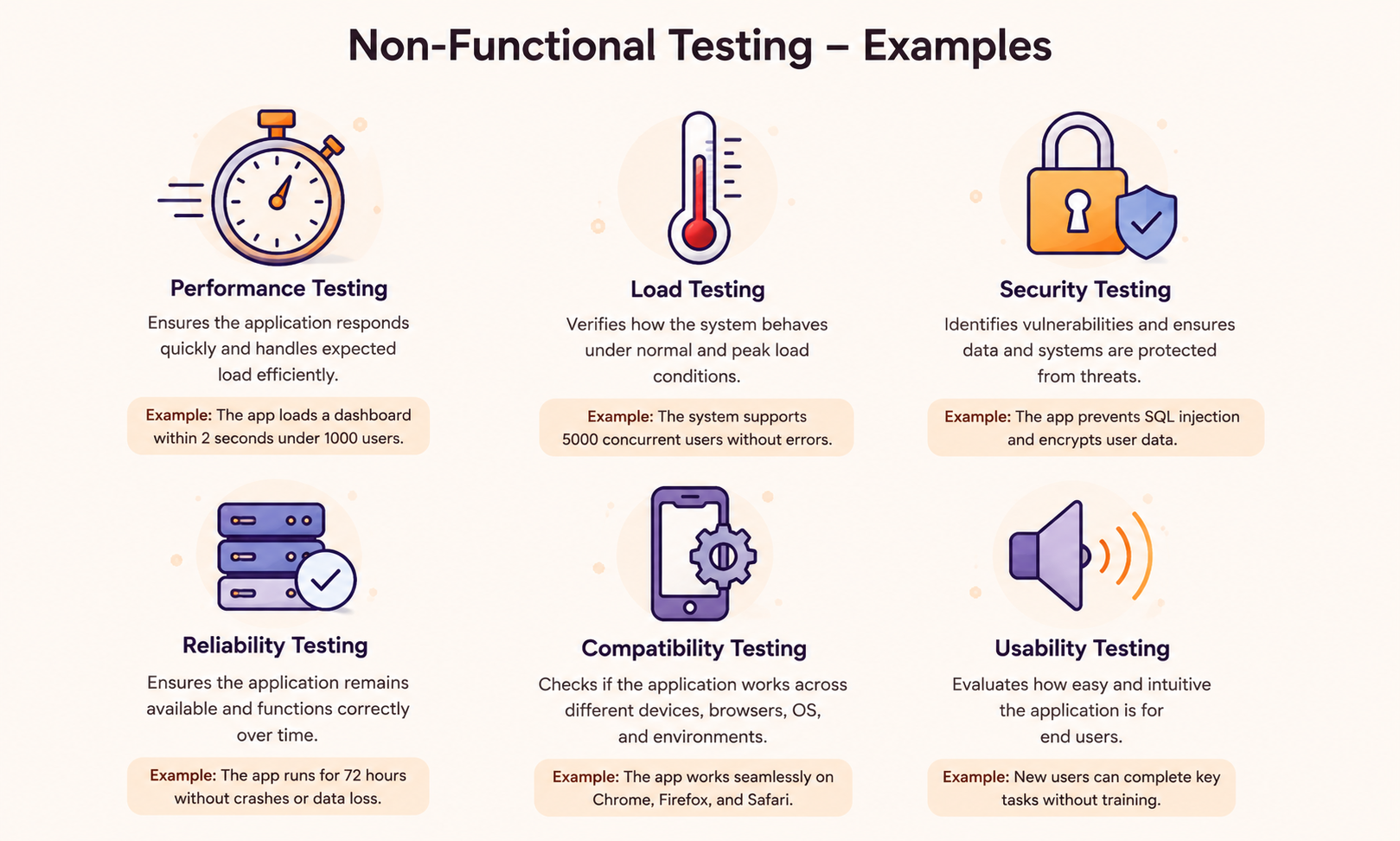 Example of Non Functional Testing